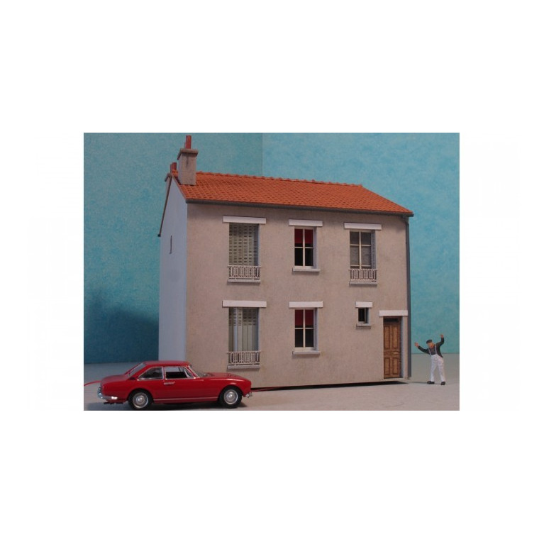 Maison de ville étroite R+1 - HO - Cités Miniatures BV-036-1-HO-B