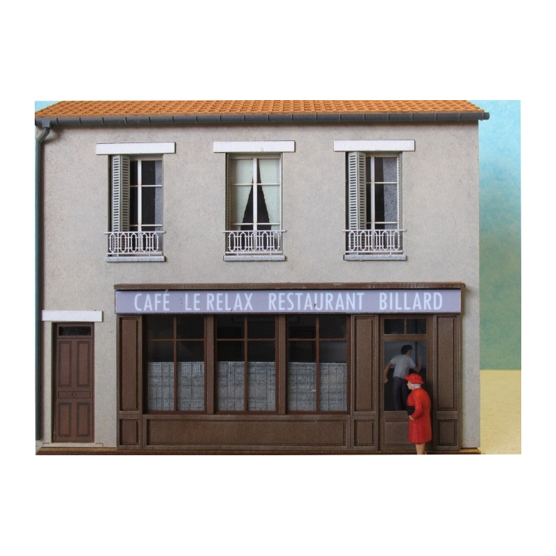 Maison de ville étroite R+1 - HO - Cités Miniatures BV-036-HO-M