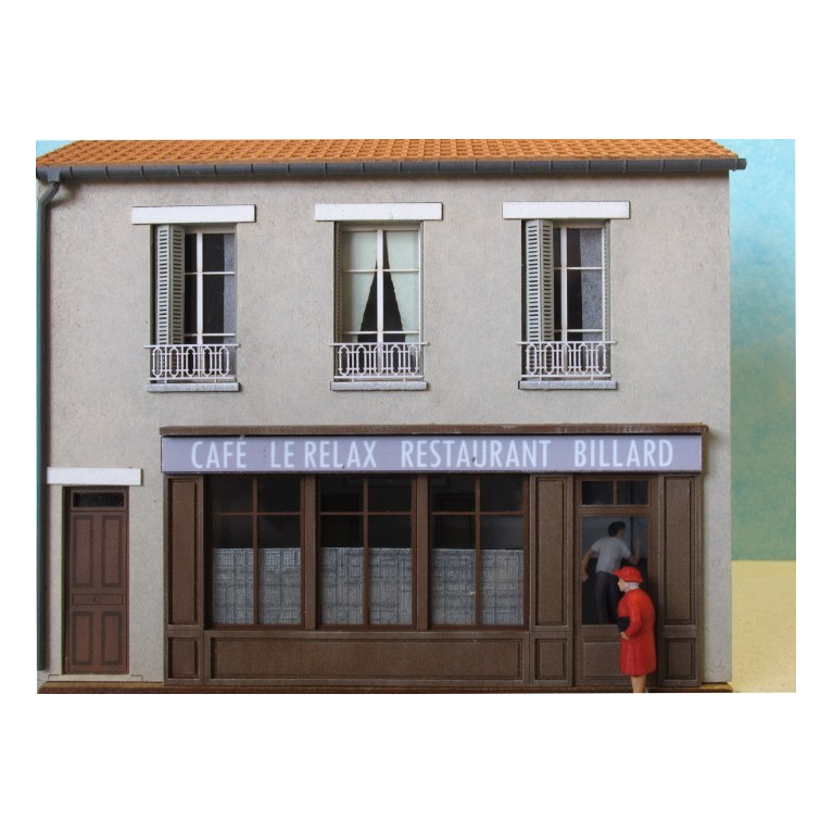 Maison de ville étroite R+1 - HO - Cités Miniatures BV-036-HO-M