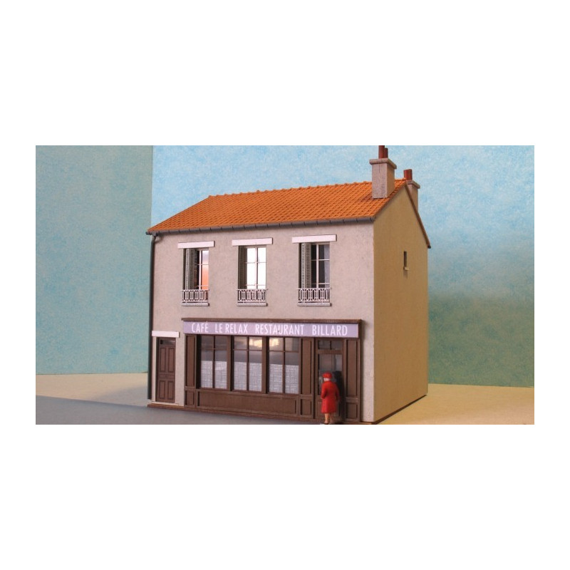 Maison de ville étroite R+1 - HO - Cités Miniatures BV-036-HO-M