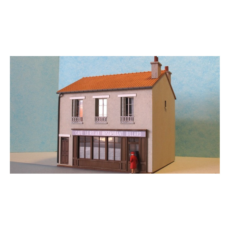 Maison de ville étroite R+1 - HO - Cités Miniatures BV-036-HO-M