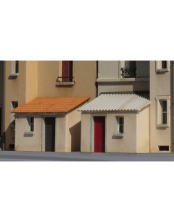 Appentis d'Atelier murs en crépi - Echelle HO Cités-Miniatures ED-028-2-HO-V1
