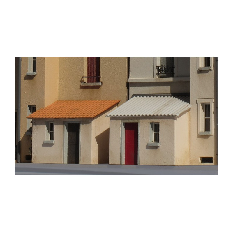 Appentis d'Atelier murs en crépi - Echelle HO Cités-Miniatures ED-028-2-HO V1