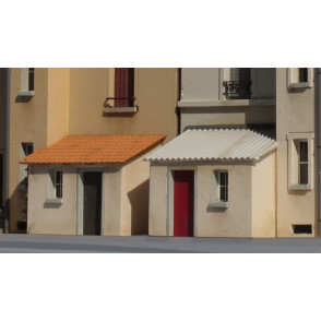 Appentis d'immeuble toit fibrociment - Echelle HO Cités-Miniatures ED-023-HOF