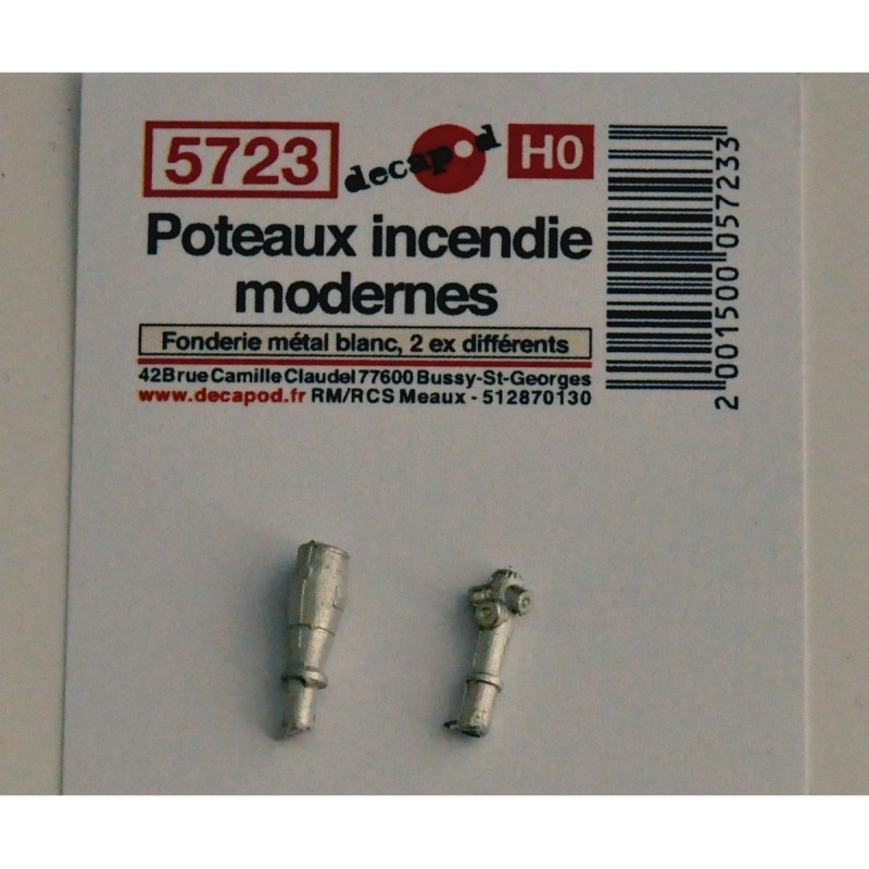 Poteaux incendie modernes (2 pcs) HO Decapod 5723 - Maketis