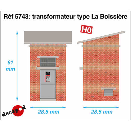 Transformateur type La Boissière HO Decapod 5743 - Maketis