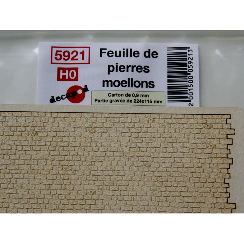 Feuille de pierres moellons HO Decapod 5921 - Maketis