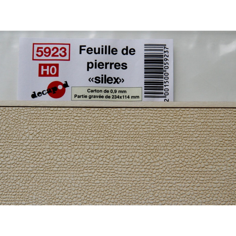 Feuille de pierres silex HO Decapod 5923 - Maketis Feuille de pierres silex HO Decapod 5923 - Maketis