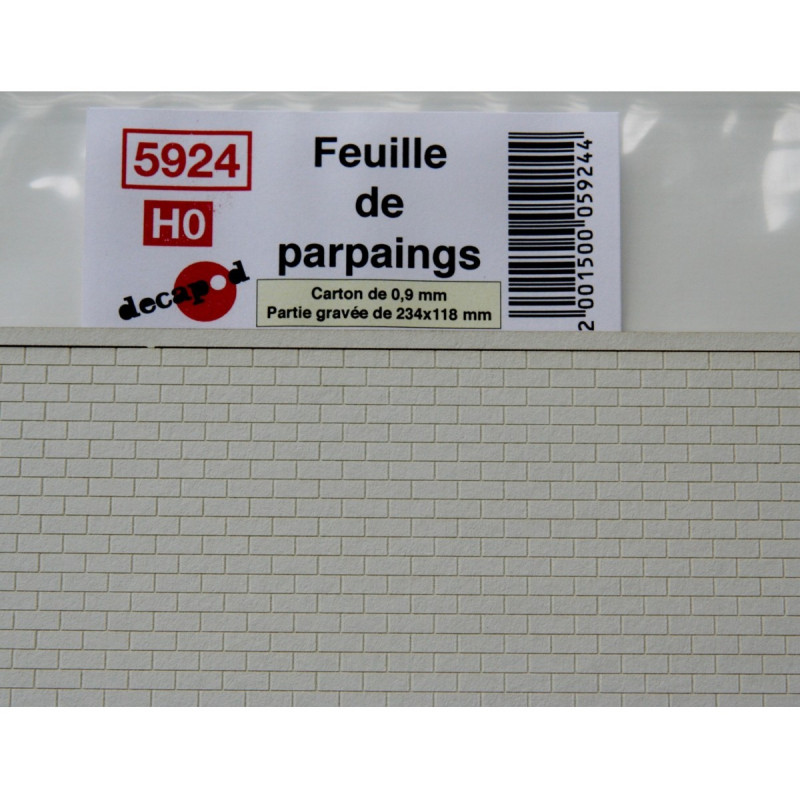 Feuille de parpaings HO Decapod 5924 - Maketis