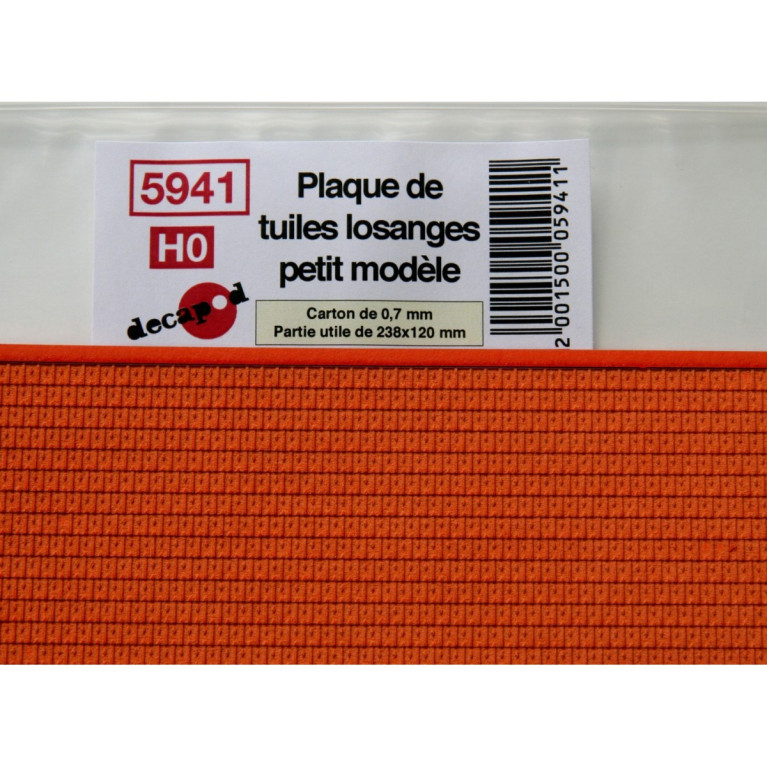 Plaque de tuiles losanges petit modèle HO Decapod 5941 - Maketis