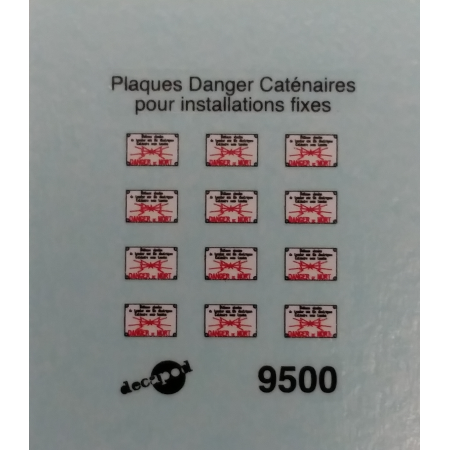 Danger of Death Plates for fixed installations H0 Decapod 9500 - Maketis Danger of Death Plates for fixed installations H0 Decapod 9500 - Maketis