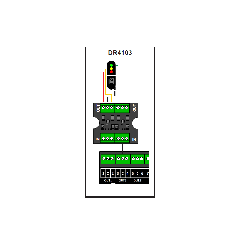 Modules interfaces pour aiguillages avec pointe de coeur (4 pcs) Digikeijs DR4102 - MAKETIS