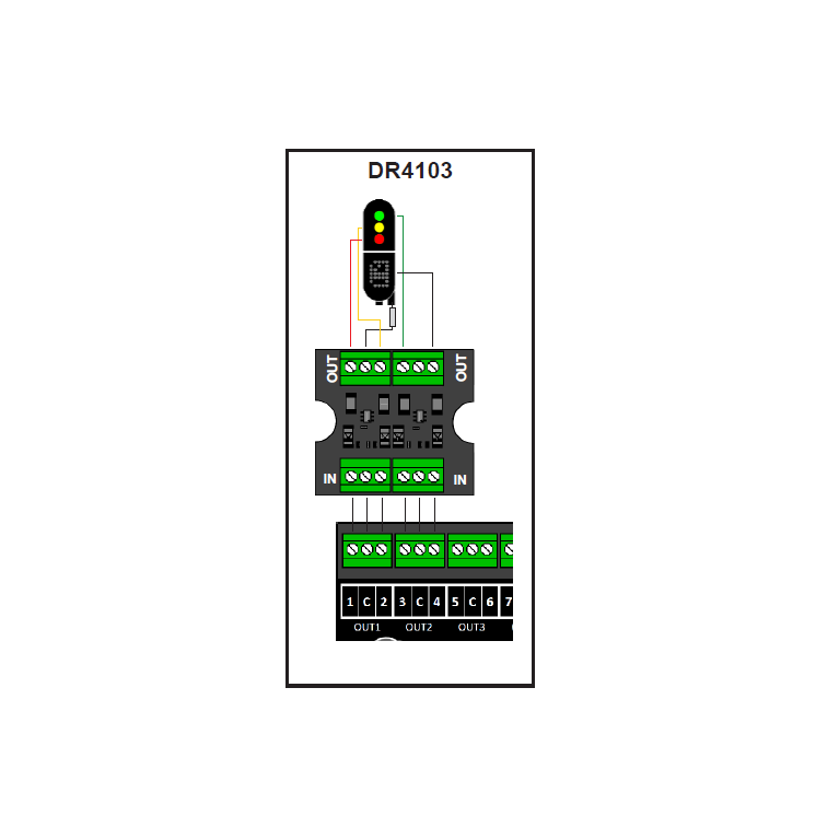 Modules interfaces pour LEDs à cathode commune (4 pcs) Digikeijs DR4103 - MAKETIS