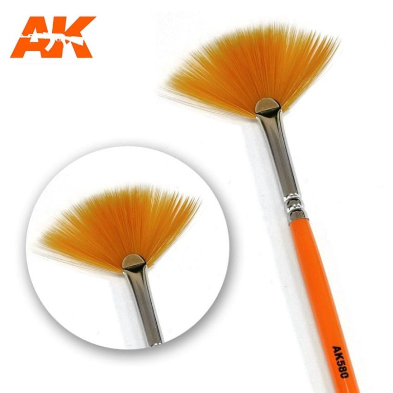 Brosse plate en forme d'éventail pour pigments AK Interactive AK580 - Maketis