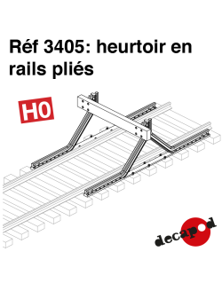 Folded rail striker H0 Decapod 3405 - Maketis