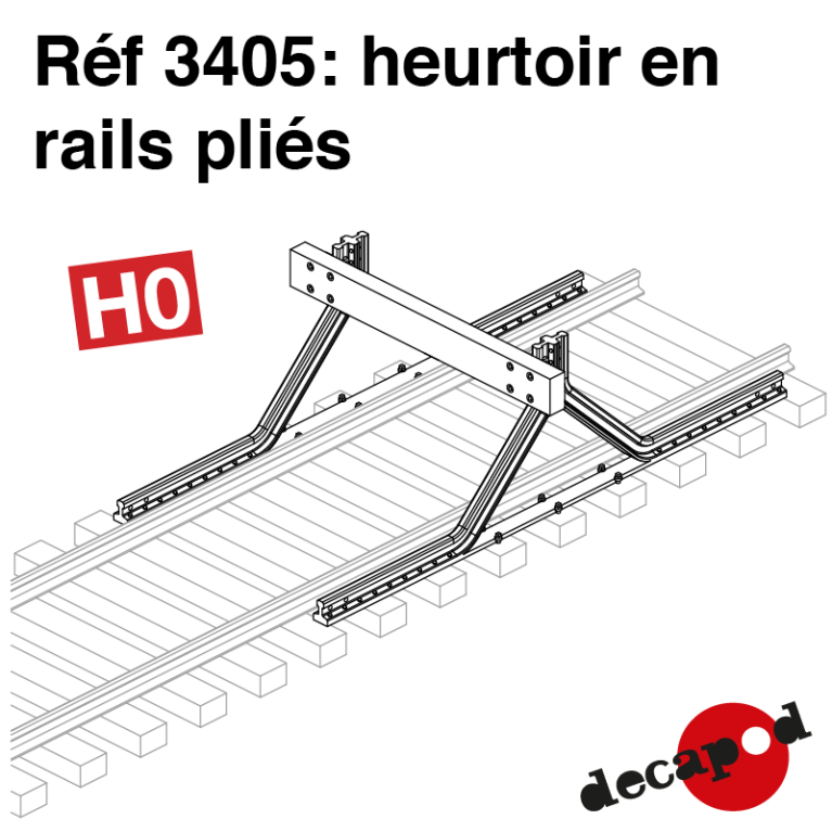 Prellbock geschwungen H0 Decapod 3405 - Maketis