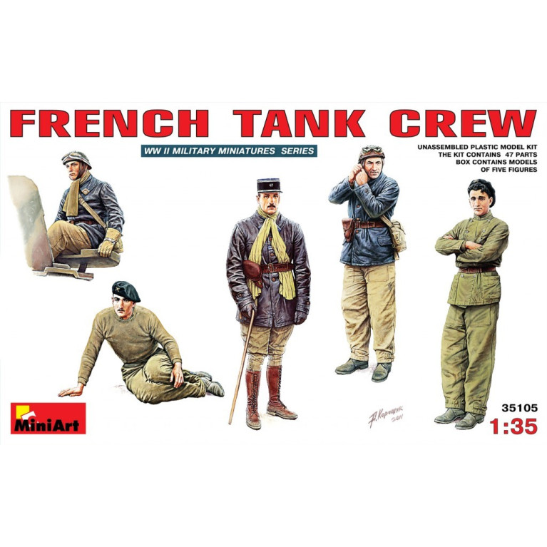 Equipage de char Français WWII 1/35 Miniart 35105 - Maketis