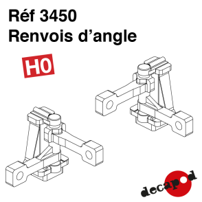 Angle gearboxes (4 pcs) H0 Decapod 3450 - Maketis