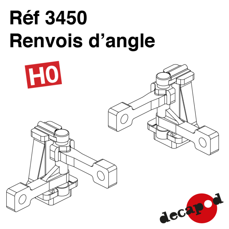 Angle gearboxes (4 pcs) H0 Decapod 3450 - Maketis Angle gearboxes (4 pcs) H0 Decapod 3450 - Maketis