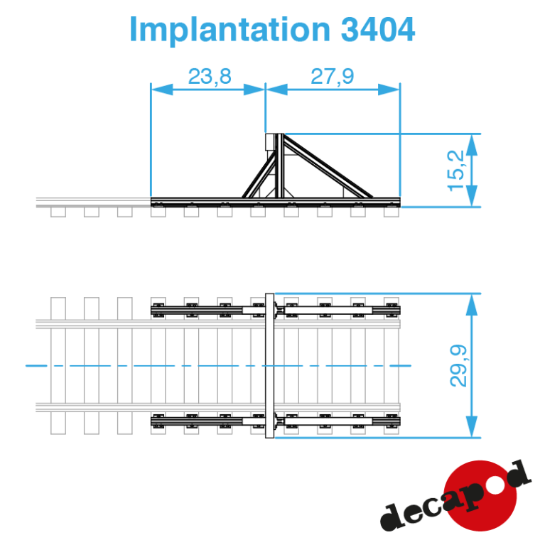 Striker in assembled rails H0 Decapod 3404 - Maketis Striker in assembled rails H0 Decapod 3404 - Maketis