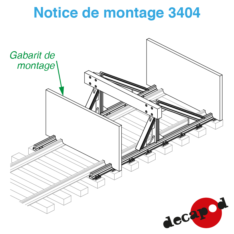 Heurtoir en rails assemblés HO Decapod 3404 - Maketis