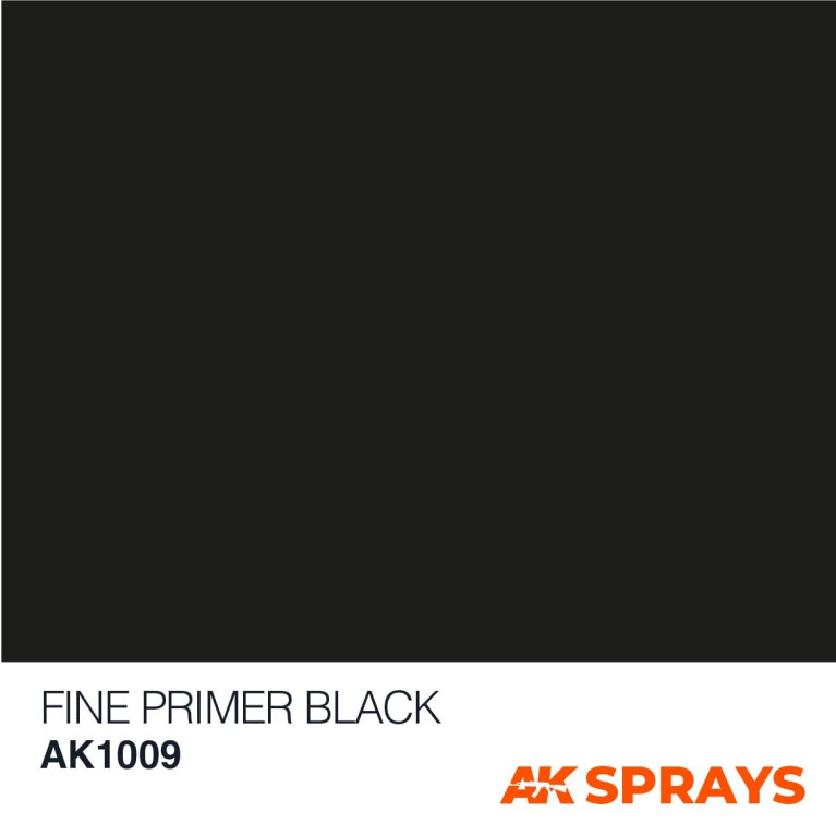 Bombe d'apprêt Noir 400ml (Inclus 2 diffuseurs) AK Interactive AK1009