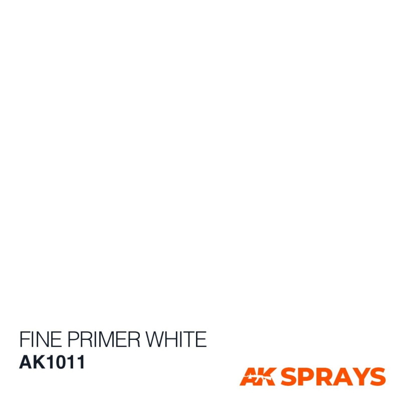 Bombe d'apprêt Blanc 400ml (Inclus 2 diffuseurs) AK Interactive AK1011