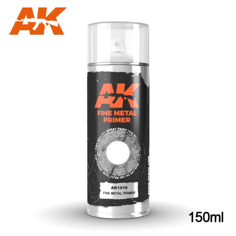 Bombe d'apprêt Gris spécial métal 150ml AK Interactive AK1016