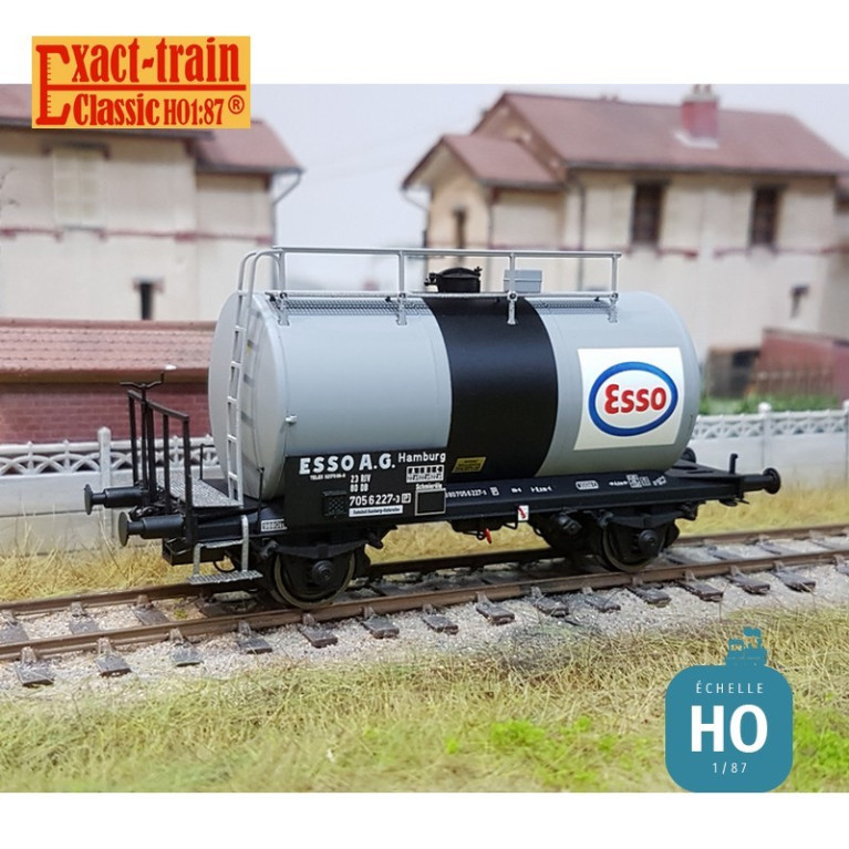 Wagon citerne DB 30m3 Uedinger Esso Ep IV HO Exact-Train EX20612