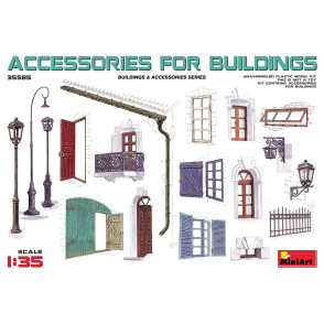 Accessoires pour bâtiments urbains 1/35 MiniArt 35585-Maketis