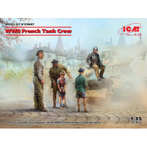 Equipage de char français WWII (5 figurines) 1/35 ICM 35647