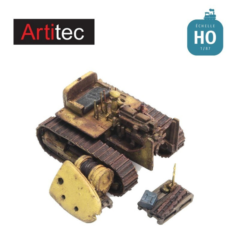 Bulldozer Caterpillar D7 rouillé RIP série HO Artitec 487.601.01 Bulldozer Caterpillar D7 rouillé RIP série HO Artitec 487.601.01
