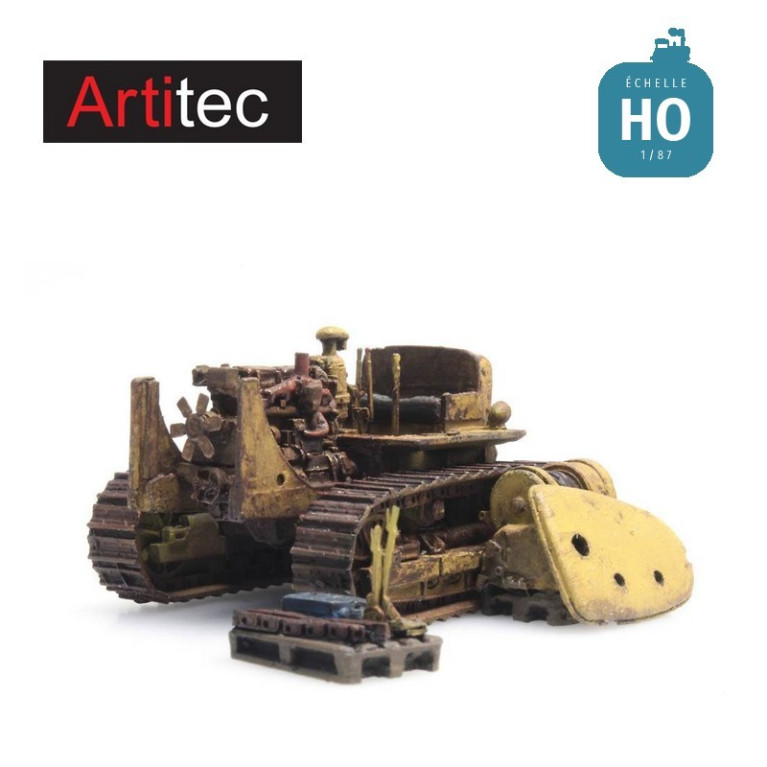 Bulldozer Caterpillar D7 rouillé RIP série HO Artitec 487.601.01 Bulldozer Caterpillar D7 rouillé RIP série HO Artitec 487.601.01