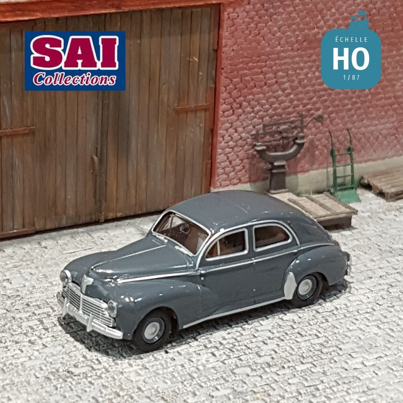 Voiture Peugeot 203 gris anthracite H0 Brekina SAI 2508 - Maketis