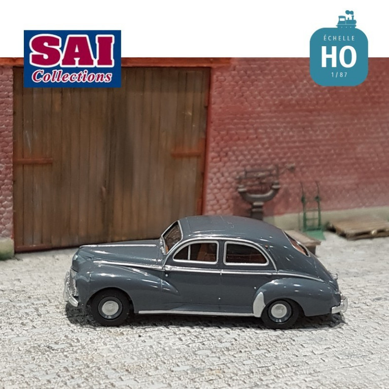 Voiture Peugeot 203 gris anthracite H0 Brekina SAI 2508 - Maketis