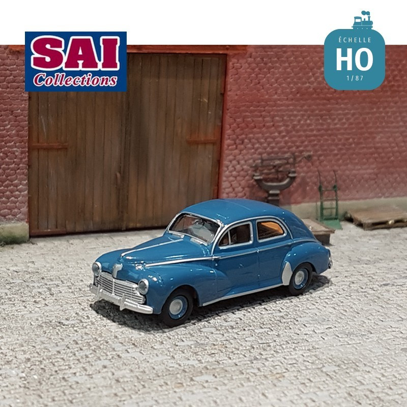 Voiture Peugeot 203 bleu azur perle HO Brekina SAI 2507 - Maketis