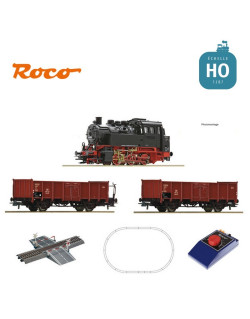 Coffret départ analogique BR 80 + wagons DB Ep III-IV HO Roco 51160