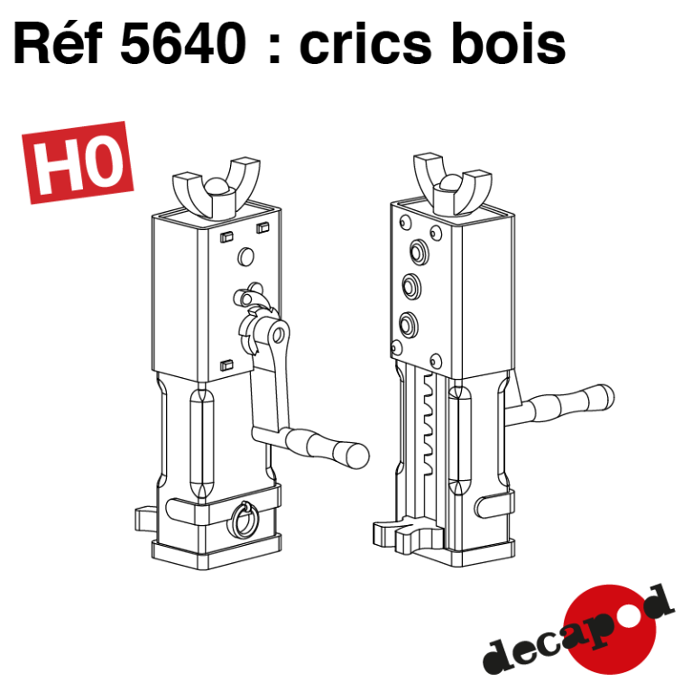 Crics bois (4 pcs) HO Decapod 5640 - Maketis Crics bois (4 pcs) HO Decapod 5640 - Maketis