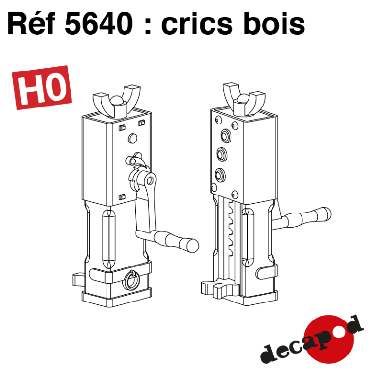 Wooden jacks (4 pcs) H0 Decapod 5640 - Maketis