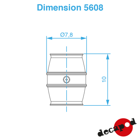 Metal barrels (6 pcs) H0 Decapod 5608 - Maketis Metal barrels (6 pcs) H0 Decapod 5608 - Maketis