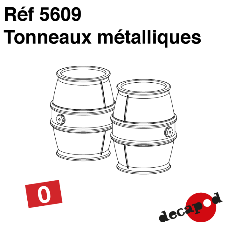Metal barrels (4 pcs) 0 Decapod 5609 - Maketis Metal barrels (4 pcs) 0 Decapod 5609 - Maketis