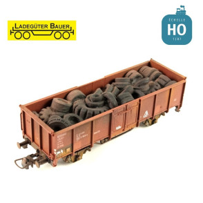 Used tyre for open freight cars H0 Ladegüter Bauer H01027 - Maketis