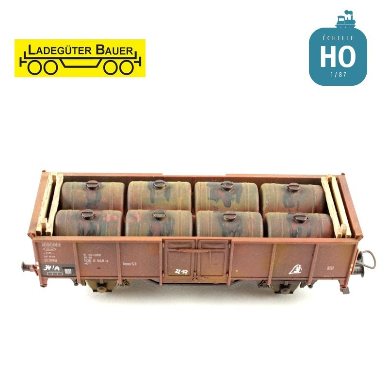 Ausrangierte Industriekessel H0 Ladegüter Bauer H01028 - Maketis