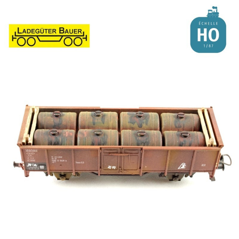 Ausrangierte Industriekessel H0 Ladegüter Bauer H01028 - Maketis