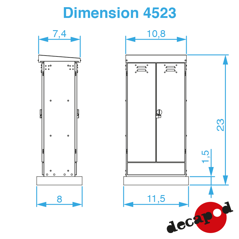 Universal cabinet type 71 H0 Decapod 4523 - Maketis