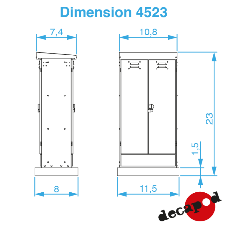 Universal cabinet type 71 H0 Decapod 4523 - Maketis Universal cabinet type 71 H0 Decapod 4523 - Maketis