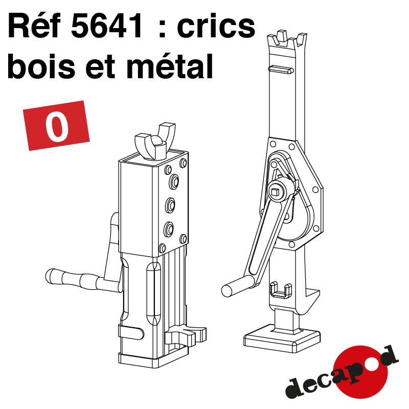 Wood and metal jacks (8 pcs) 0 Decapod 5641 - Maketis