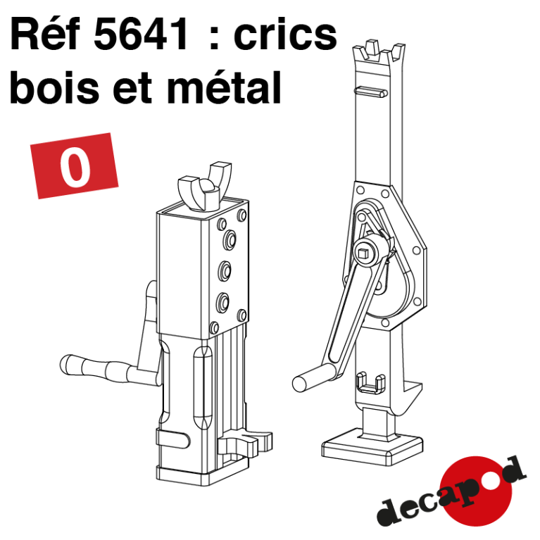 Wood and metal jacks (8 pcs) 0 Decapod 5641 - Maketis Wood and metal jacks (8 pcs) 0 Decapod 5641 - Maketis