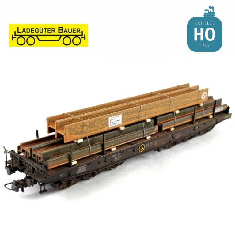 Profilés acier en H Pack 2 HO Ladegüter Bauer H01065 - Maketis Profilés acier en H Pack 2 HO Ladegüter Bauer H01065 - Maketis