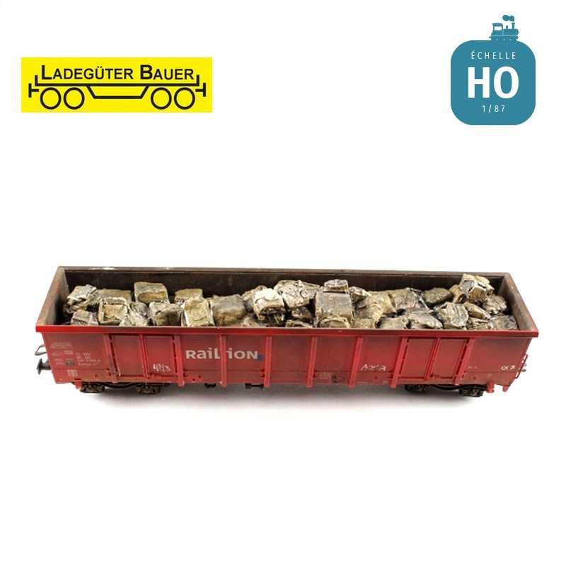 Cubes de ferrailles pressées pour Eaons-x HO Ladegüter Bauer H01101 - Maketis